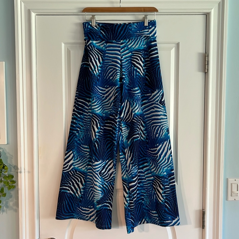 Wide Leg Summer Pants with Roll Waist by Coasta